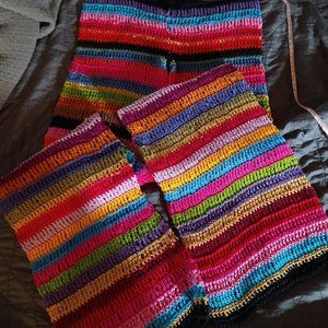 BOHO HAND CROCHETED PANTS Multi Coloured